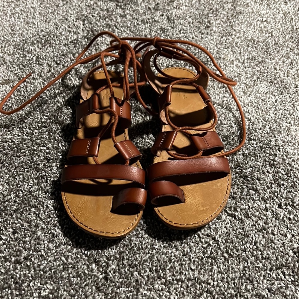 Brown gladiator sandals
